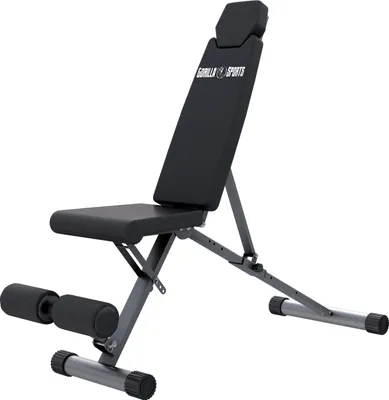 Produktbild von GORILLA SPORTS® Hantelbank - Klappbare, 8-Fach Rückenlehne und 4-Fach Sitz Verstellbar, bis 200 kg Belastbar, Multifunktion, mit Beinhalterung - Trainingsbank, Flachbank, Schrägbank, Negativbank