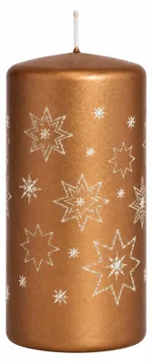 Produktbild von Weihnachtskerzen Stellato Brandy Matt 12 x 6 cm, 4er Set