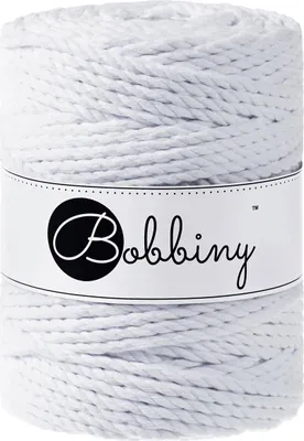 Obrázek produktu pro Bobbiny 3PLY Macramé Rope 5 mm 100 m White Šňůra