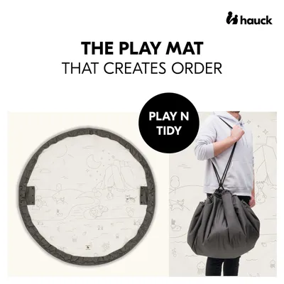 Productafbeelding van Hauck 2-in-1 speelmat en opbergzak Play N Tidy, donkergrijs
