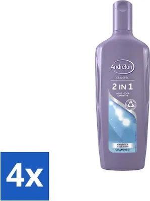 Obrázek produktu pro Andrélon šampon 2 v 1 pro rychlé a účinné mytí - výhodné balení - 4 kusy