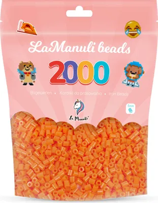 Zdjęcie produktu dla Koraliki do Prasowania – Pomarańczowe, 2000 Szt. Midi 5mm, Kompatybilne, La Manuli