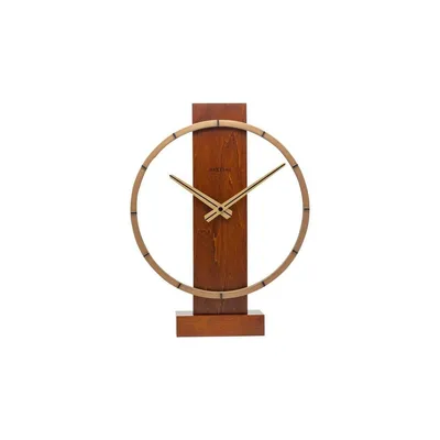 Produktbild von Nextime Tisch- Wanduhr Carl Small 34 x 27 cm braun