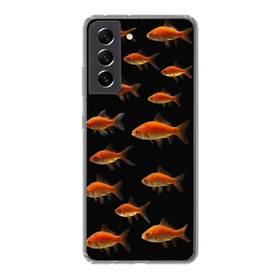 Produktbild von MuchoWow® Handyhülle Schutzhülle Hülle für Samsung Galaxy S21 FE Goldfisch - Tiere - Schwarz Silikon Softcase Handy Hülle - Mobiltelefonhülle