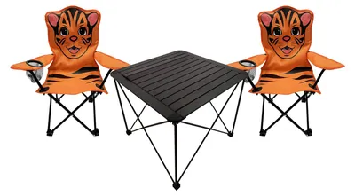 Produktbild von 3tlg Kinder Campingmöbel Set Outdoor Campingstuhl Anglerstuhl Tisch