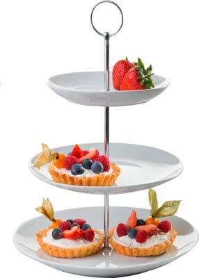 Produktbild von Etagere - Weiß - Porzellan - 3 Etagen