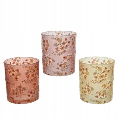 Produktbild von Glas Teelichthalter 9 cm Mix