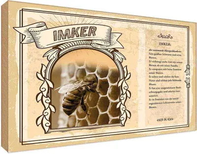 Produktbild von vianmo Holzschild 20x30 cm Imker Beruf Arbeit