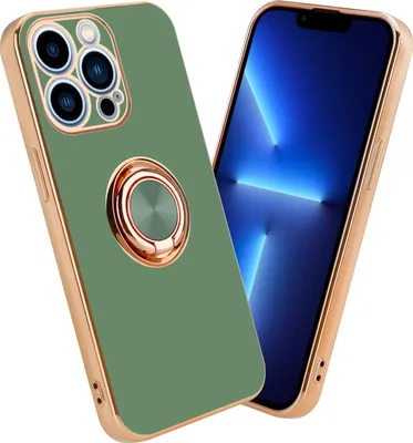 Produktbild von Cadorabo Schutzhülle für Apple iPhone 13 PRO MAX Hülle in Grün Etui Case Cover Kameraschutz magnetische Autohalterung