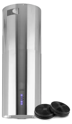 Image de Klarstein Hotte Aspirante Ilot Central de Cuisine Silencieuse et Design, Débit d'air 650m³/h, Minuteur, 3 Modes, Hotte Aspirante avec Conduit d'Evacuation, Filtres à Charbon Actif, Hotte Ilot Central