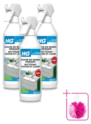 Produktbild von 3 x HG Bad- und Duschreiniger Extra Glanz - 500 ml - Sparpackung - 3 Stücke