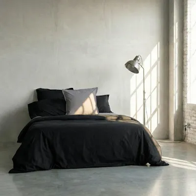 Image de Housse de couette HappyFriday BASIC Noir 240 x 220 cm