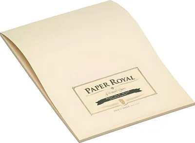 Produktbild von Rössler 2002831008 - Paper Royal - Briefblock DIN A4, 40 Blatt, chamois gerippt