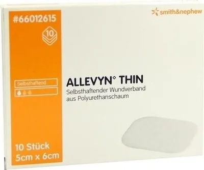 Produktbild von ALLEVYN Thin 5x6 cm dünne Wundauflage