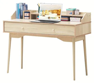 Productafbeelding van Bureau - Computertafel - Schrijftafel - Werkplek - Thuiswerkplek - MDF Hout - Ruim Werkblad 120 cm