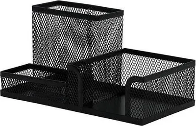 Obrázek produktu pro Kancelářský box na nářadí Grid 3 přihrádky černý organizér