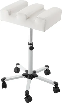 Obrázek produktu pro 50-70cm Nastavitelná stolička na pedikúru s kolečky Opěrka nohou Manikúrní opěrka nohou (bílá)
