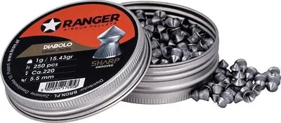 Produktbild von 5,5 mm RANGER Diabolo Scharfspitz-Pellets, 250 Stück, 1,00 g