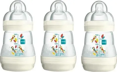 Produktbild von MAM ANTI-Colic PP Bottle 160ML Baby-Flasche + Sauger, 160ml Fassungsvermögen, -frei