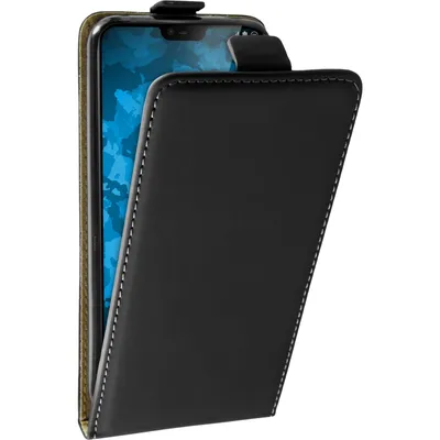 Produktbild von PhoneNatic Kunst-Lederhülle kompatibel mit  Nokia 7.1 - Flip-Case schwarz Cover