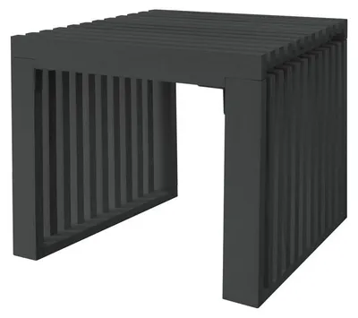 Produktbild von Home Deluxe - Sitzbank aus Holz LORA Schwarz - 50 cm I Gartenbank , Parkbank, Sitzgelegenheit