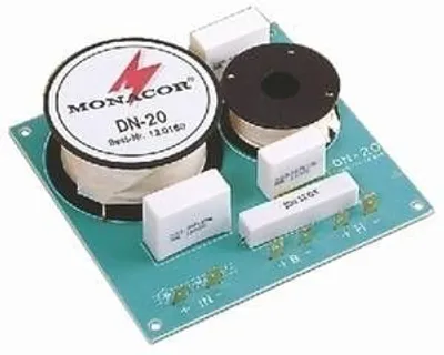 Produktbild von Monacor DN-20, Component-Crossover, 2-Wege-Systeme, 300 W, 8 Ohm, 2000 Hz, Grün