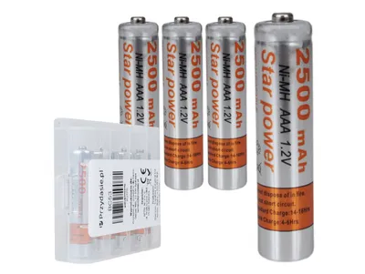 Produktbild von 4Szt X Akumulatorki Bateria Aaa Male 2500Mah R3