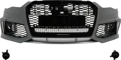 Zdjęcie produktu dla Zderzak do Audi A6 C7 4G MOPF 2015-2018 RS6 Look z osłoną chłodnicy o strukturze plastra miodu