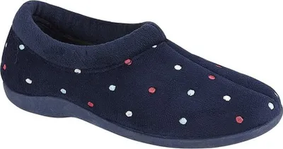 Produktbild von Sleepers - Damen Hausschuhe "Sophie", Velours DF1997 (42 EU) (Marineblau)