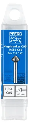 Immagine prodotto di PFERD TOOLS HSSE Co5 Svasatura conica e sbavatura a 90° DIN 335 C