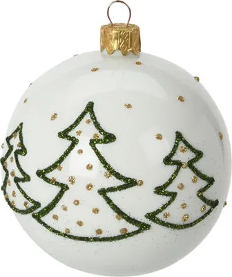 Produktbild von Weihnachtsschmuck Kugel ø 8cm, goldener Baumumriss