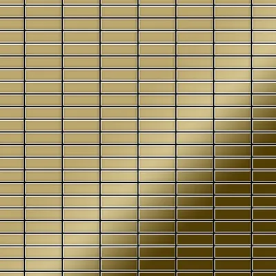 Produktbild von Mosaik Fliese massiv Metall Titan hochglänzend grau 1,6mm stark Cabin-Ti-GM