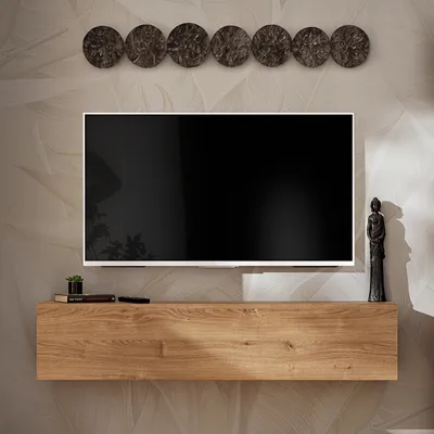 Produktbild von Komodee Hängender TV-Schrank COMO, Eiche - Honigtrüffel, 140 x 30 x 23 cm, ohne LED