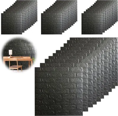Productafbeelding van 3D-wandpanelen met steenlook - Waterdicht en robuust - 40 stuks