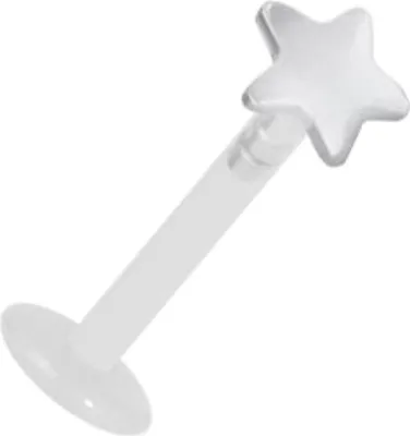 Produktbild von Karisma Labret Bioplast Lippen Tragus Piercing Stern Aufsatz Titan G23 2,8mm Flach - FLTA-01 - 10.0 Millimeter