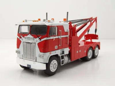 Produktbild von Ixo Models U43TTR002 Freightliner FLA Abschlepper 1987 rot weiß 1:43