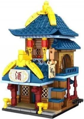 Produktbild von Chinesisches Minimodular Bauset Antike Weinhandlung, 327 Teile