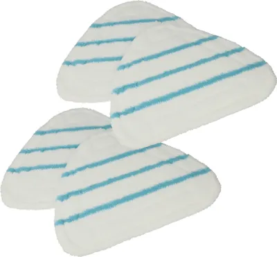 Produktbild von vhbw 4x Wischbezug kompatibel mit Clean Maxx Dampfreiniger - Polyester, Polyamid Blau Weiß, gerätespezifisch
