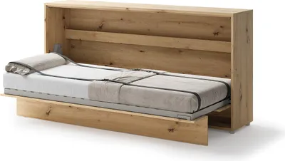 Produktbild von Schrankbett 90 x 200 Horizontal BC-06 Artisan Eiche LENART BED CONCEPT Wandklappbett