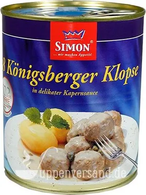 Produktbild von Simon 8 Königsberger Klopse in Kapernsauce 800g (1 Dose)