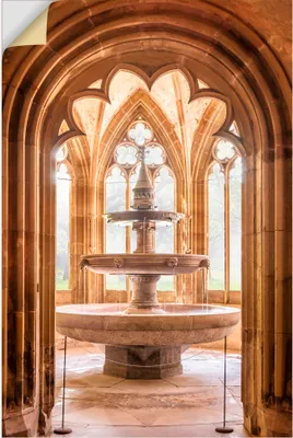Produktbild von ARTland Wandbild, selbstklebend Brunnen im Kreuzgang Kloster Maulbronn Größe: 60x90 cm