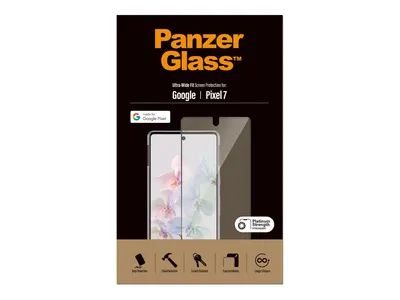 Produktbild von Panzerglass Ultra-Breite Fit Antibakterielle Gehärtetes Glas Für Google Pixel 7 - Mit Schwarzem Rahmen