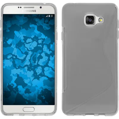 Produktbild von PhoneNatic Case kompatibel mit Samsung Galaxy A7 (2016) A710 - clear Silikon Hülle S-Style + 2 Schutzfolien