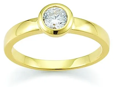 Produktbild von GOOIX 944-0002 Damen Ring vergoldet Zirkonia 54 (17.2)