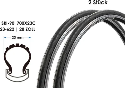 Produktbild von 2 Stück 28 Zoll Fahrrad Rennrad Falt Reifen 23-622 Mantel Decke Race Folding Tire