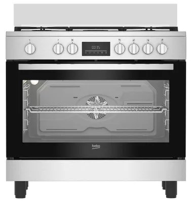 Zdjęcie produktu dla Beko BGM11226EX, Kuchenka wolnostojąca, Stal nierdzewna, Obrotowy, Dotyk, Srebrny, Stal nierdzewna, Przednie