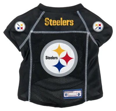Immagine prodotto di Maglietta basic per animali domestici, con i colori e lo stemma dei Pittsburgh Steelers della NFL, marca Littlearth