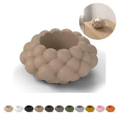 Obrázok produktu pre Svietnik na LED sviečku Bubble 3,7 cm, bublinkový povrch, PLA – Dub