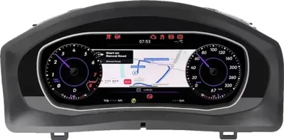 Produktbild von Digitales Dashboard-Cluster, kompatibel mit Scirocco 2009-2016, 10,25 Zoll Display, mehrsprachige Unterstützung, Für Tiguan 09-17ys