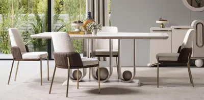 Obrázek produktu pro jídelní set Casa Padrino - 1 jídelní stůl a 6 jídelních židlí - Nábytek do jídelny